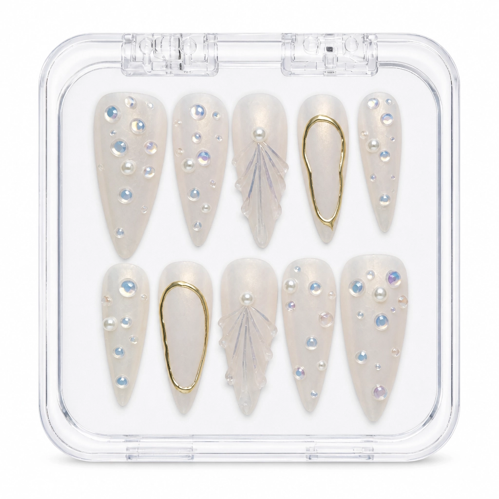 Press-on Nails Wholesale $7.90 Pearl Enchantment by Yabe Vietnam