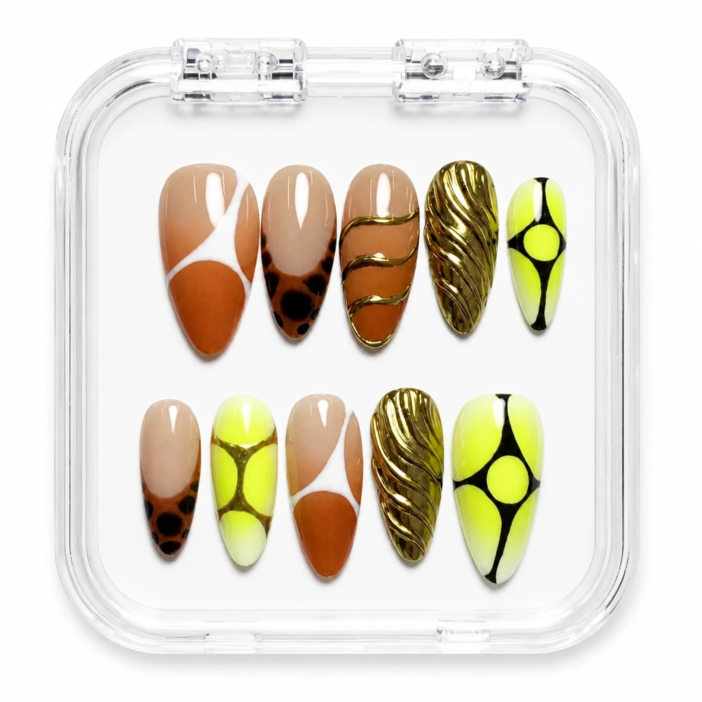 Press-on Nails Wholesale $7.90 Citrus Luxe by Yabe Vietnam