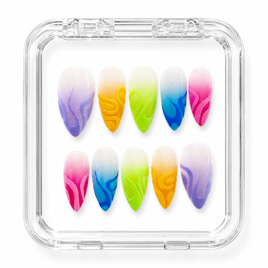 Press-on Nails Wholesale $7.90 Prismatic Ombre by Yabe Vietnam