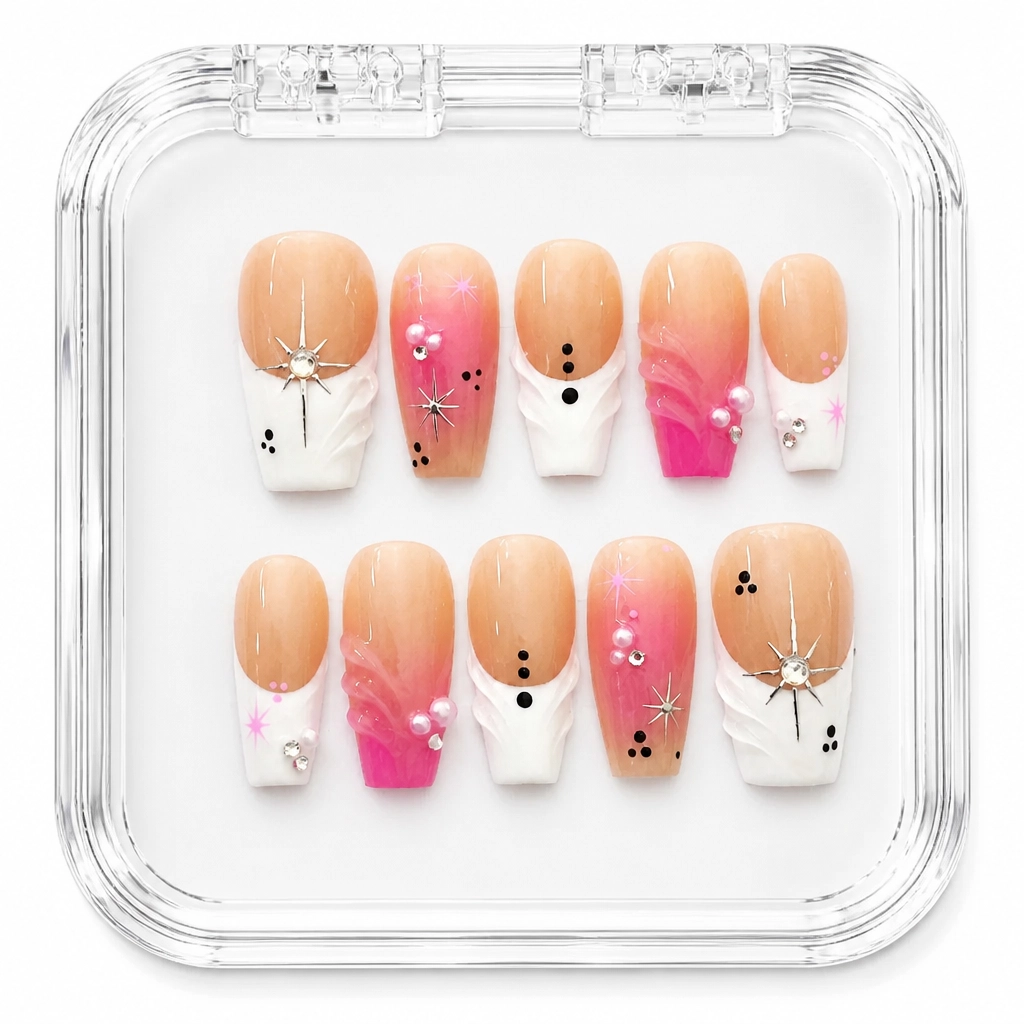 Press-on Nails Wholesale $7.90 Sakura Blush by Yabe Vietnam