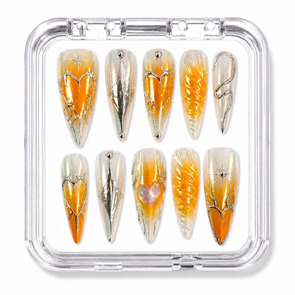 Press-on Nails Wholesale $7.90 Amber Luxe Stiletto by Yabe Vietnam