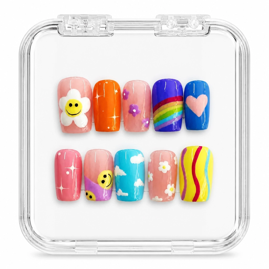 Press-on Nails Wholesale $7.90 Rainbow Bliss by Yabe Vietnam