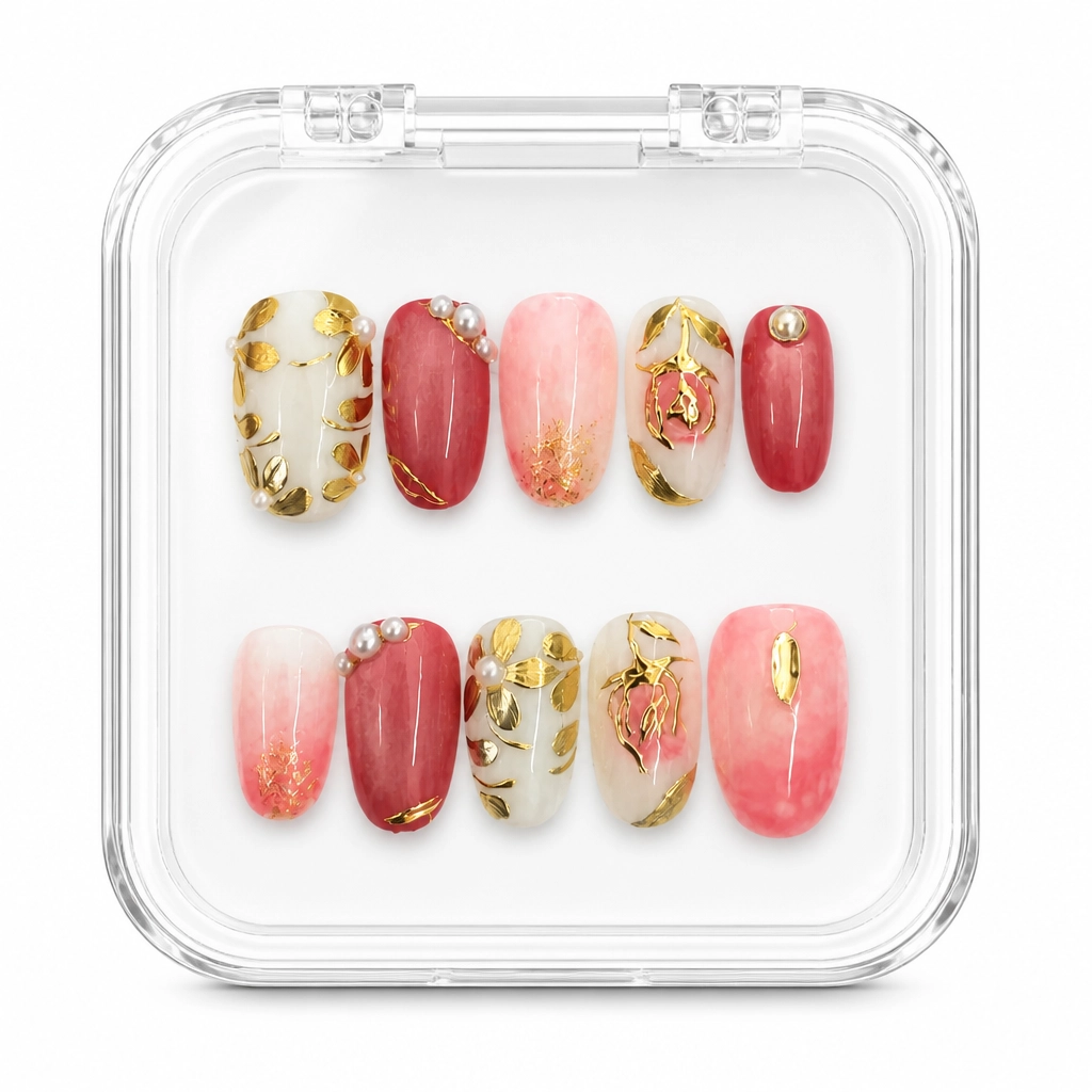 Press-on Nails Wholesale $7.90 Crimson Luxe by Yabe Vietnam