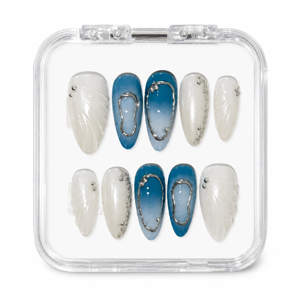 Press-on Nails Wholesale $7.90 Azure Gradient Luxe by Yabe Vietnam