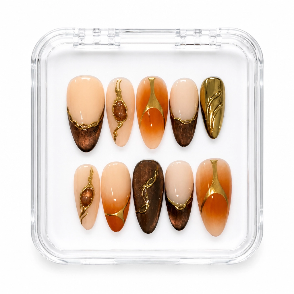 Press-on Nails Wholesale $7.90 Amber Luxe by Yabe Vietnam