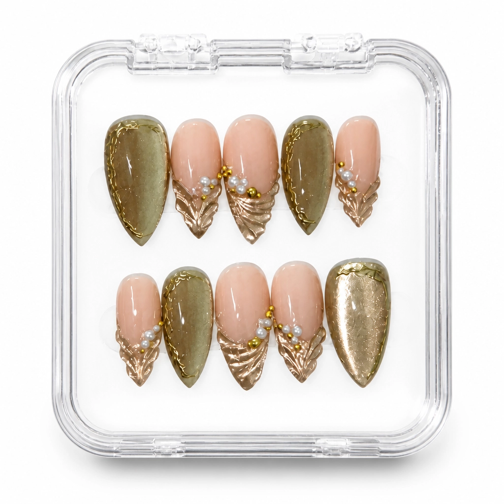 Press-on Nails Wholesale $7.90 Gilded Geometry by Yabe Vietnam