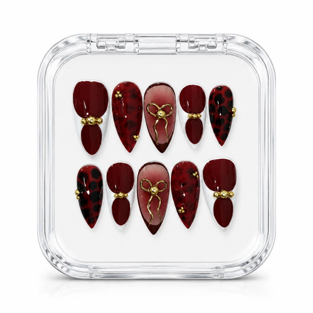 Press-on Nails Wholesale $7.90 Crimson Luxe by Yabe Vietnam