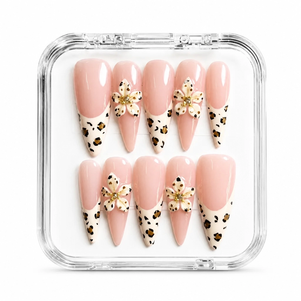 Press-on Nails Wholesale $7.90 Luxe Leopard Elegance by Yabe Vietnam