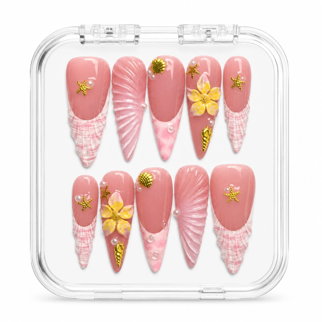 Press-on Nails Wholesale $7.90 Petal Bloom Elegance by Yabe Vietnam