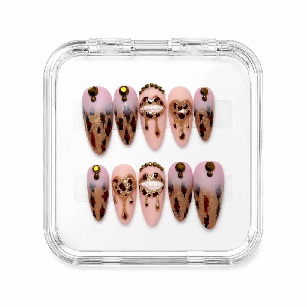 Press-on Nails Wholesale $7.90 Leopard Luxe by Yabe Vietnam