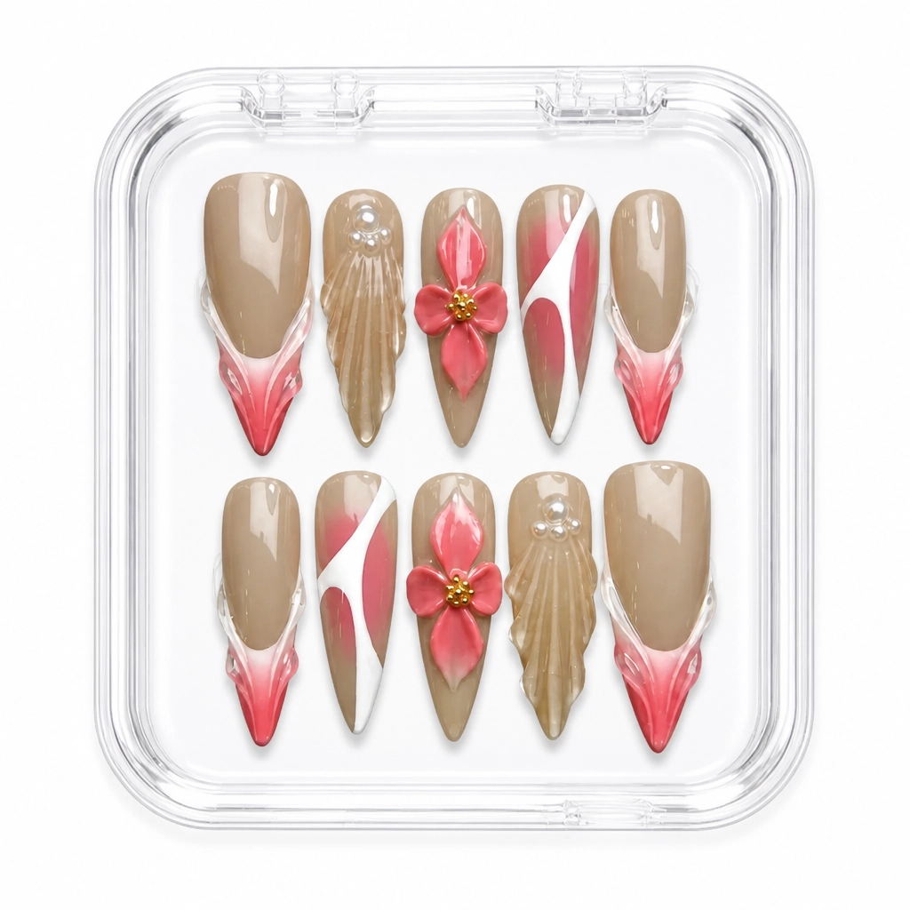 Press-on Nails Wholesale $7.90 Petal Geometry by Yabe Vietnam
