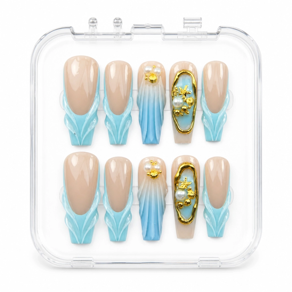 Press-on Nails Wholesale $7.90 Pearl Ocean Dream by Yabe Vietnam