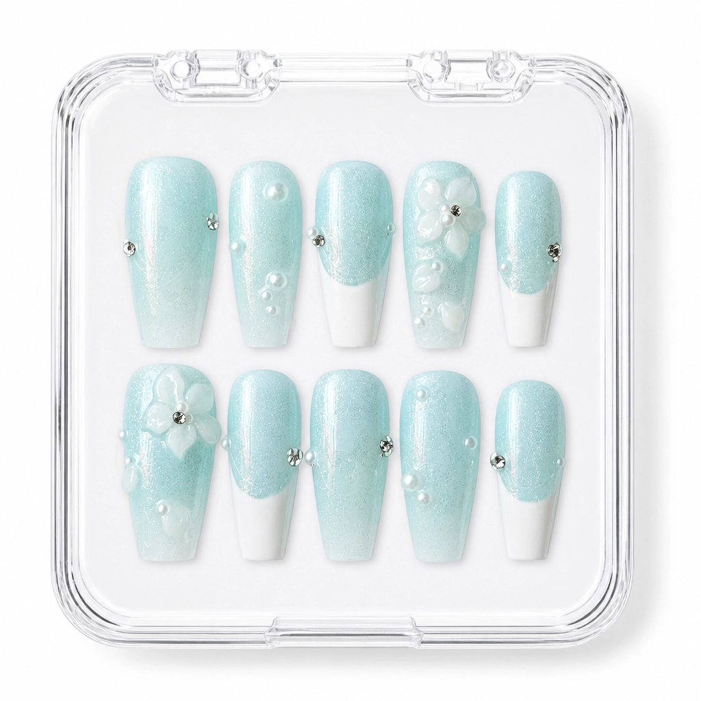 Press-on Nails Wholesale $7.90 Oceanic Elegance by Yabe Vietnam