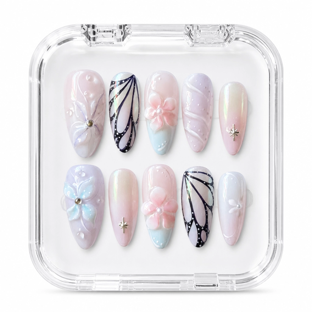 Press-on Nails Wholesale $7.90 Enchanted Wings by Yabe Vietnam