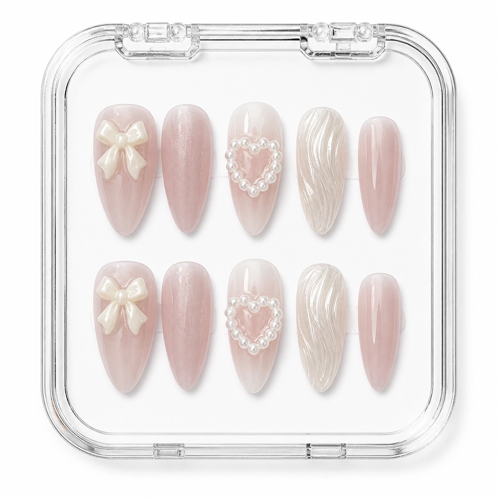Press-on Nails Wholesale $7.90 Pearl Romance by Yabe Vietnam