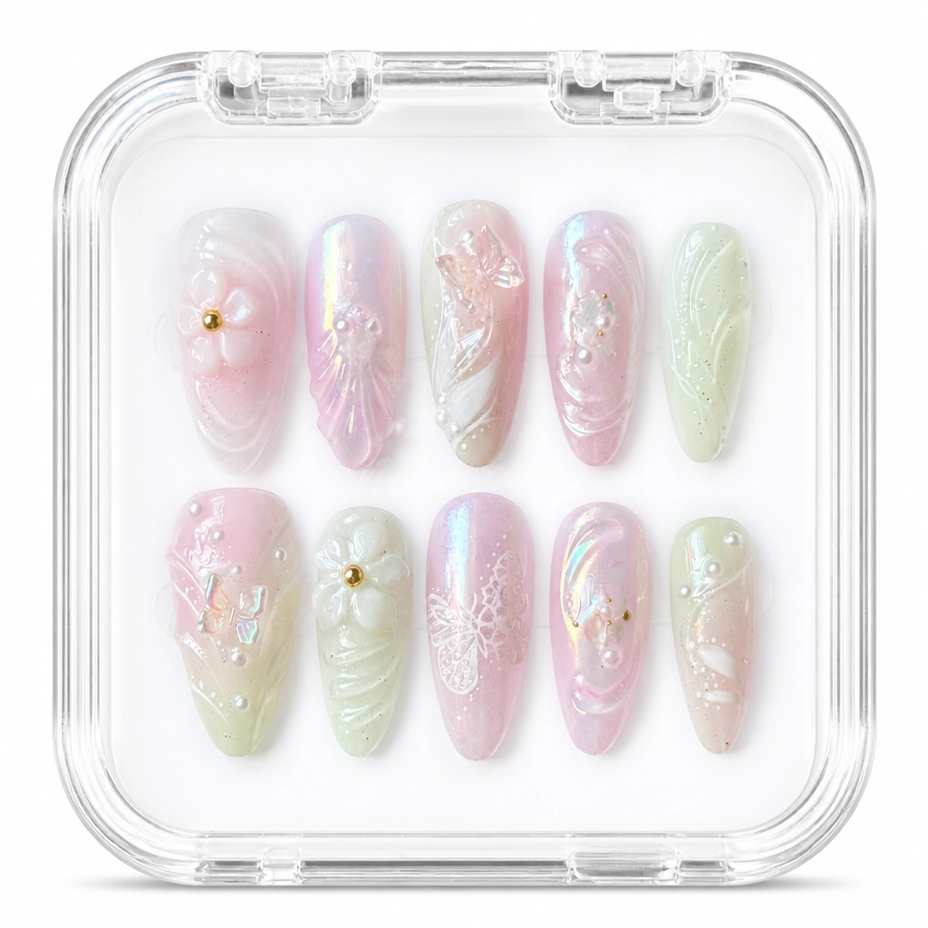 Press-on Nails Wholesale $7.90 Butterfly Dreamscape by Yabe Vietnam