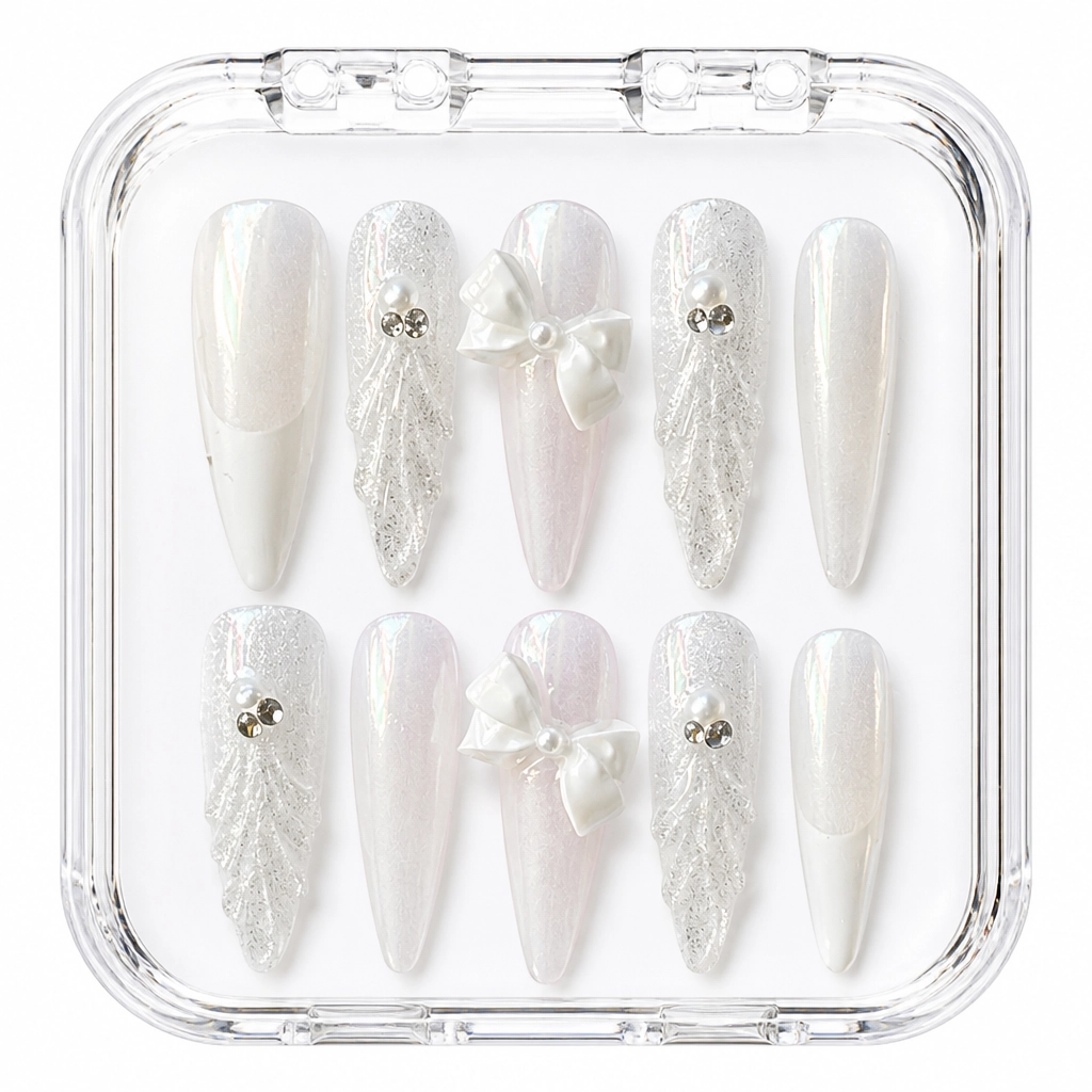Press-on Nails Wholesale $7.90 Frosted Elegance by Yabe Vietnam