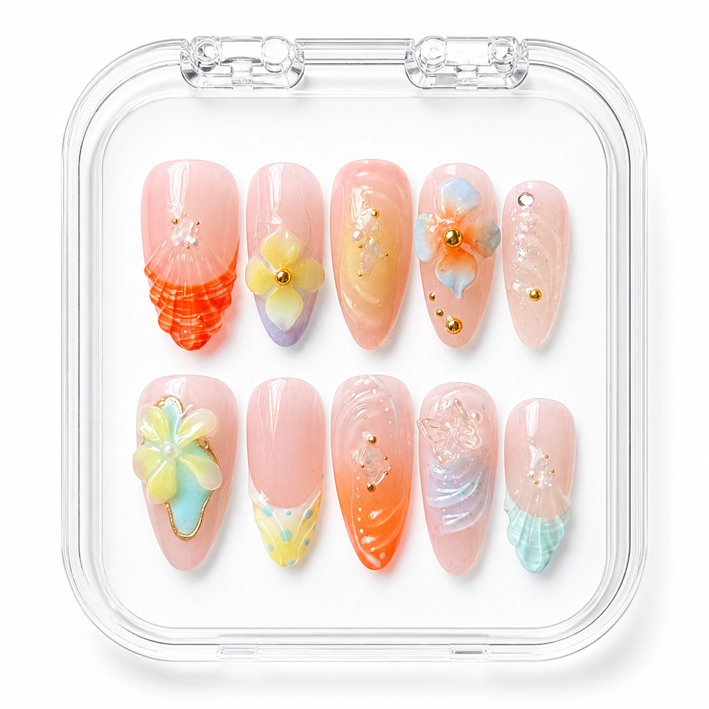 Press-on Nails Wholesale $7.90 Oceanic Dreamscape by Yabe Vietnam