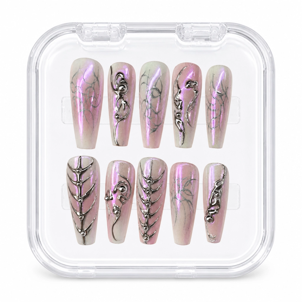 Press-on Nails Wholesale $7.90 Ethereal Cyber Spine by Yabe Vietnam