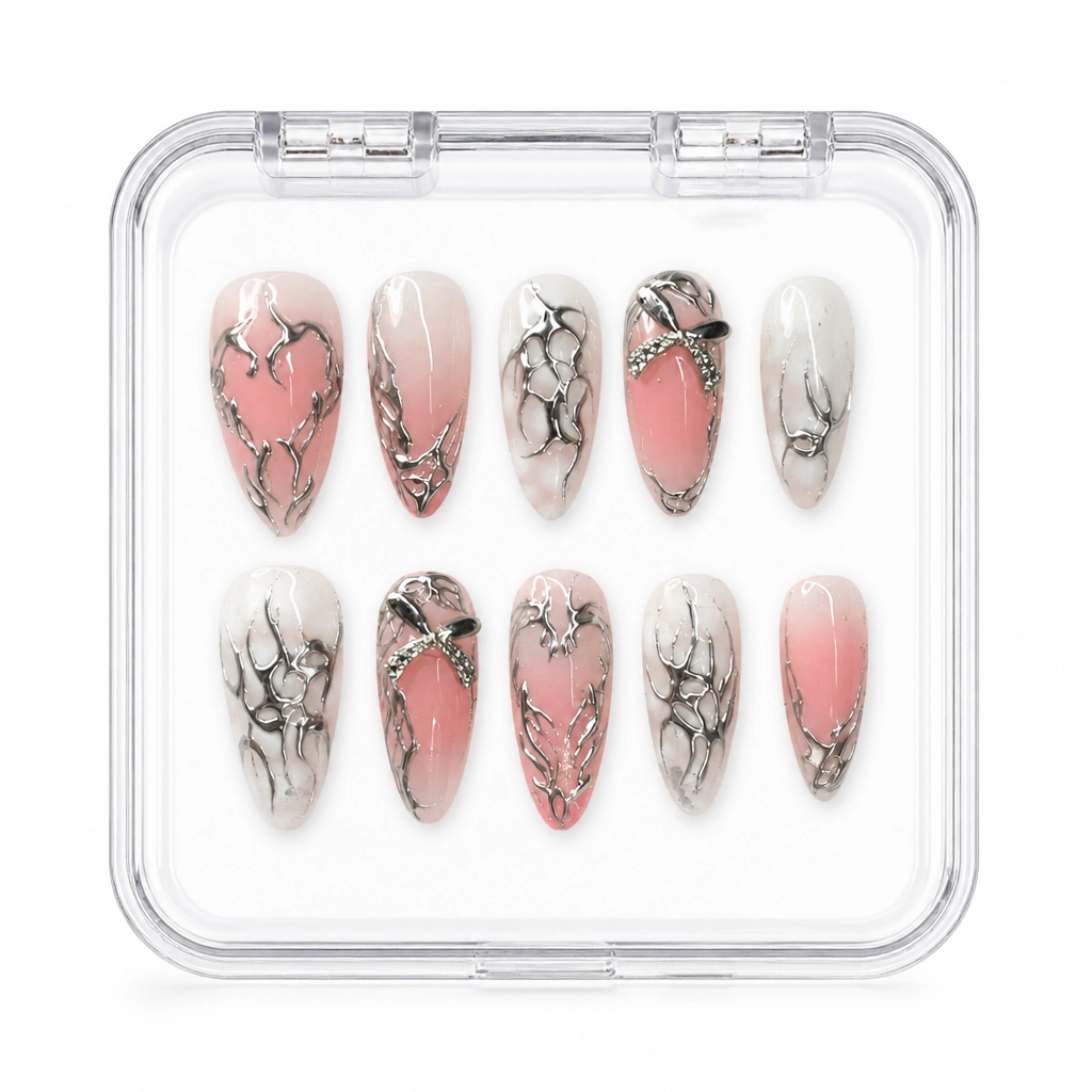 Press-on Nails Wholesale $7.90 Liquid Chrome Dream by Yabe Vietnam