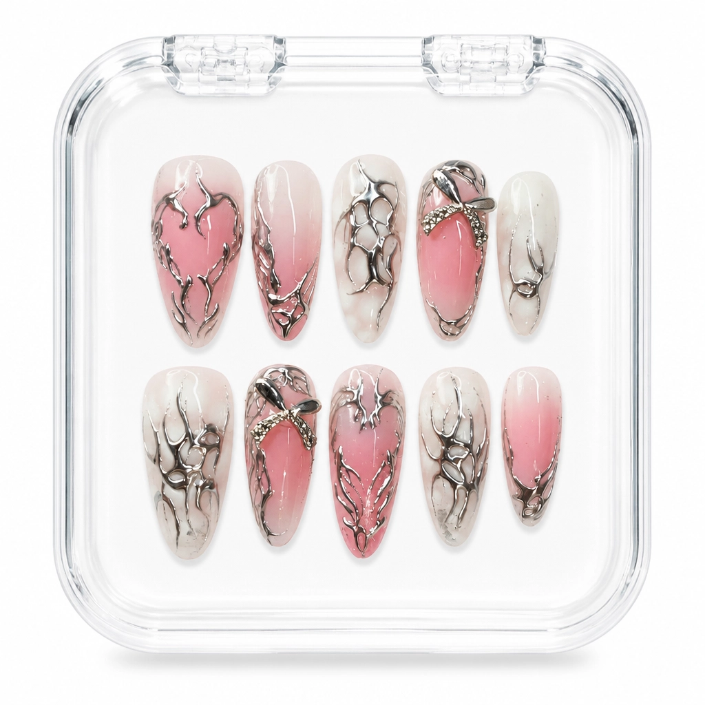 Press-on Nails Wholesale $7.90 Heartfelt Glam by Yabe Vietnam