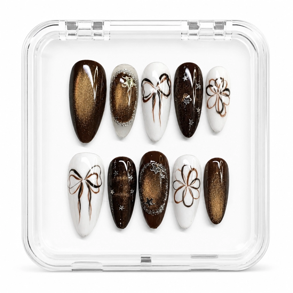 Press-on Nails Wholesale $7.90 Chestnut Velvet Dreams by Yabe Vietnam