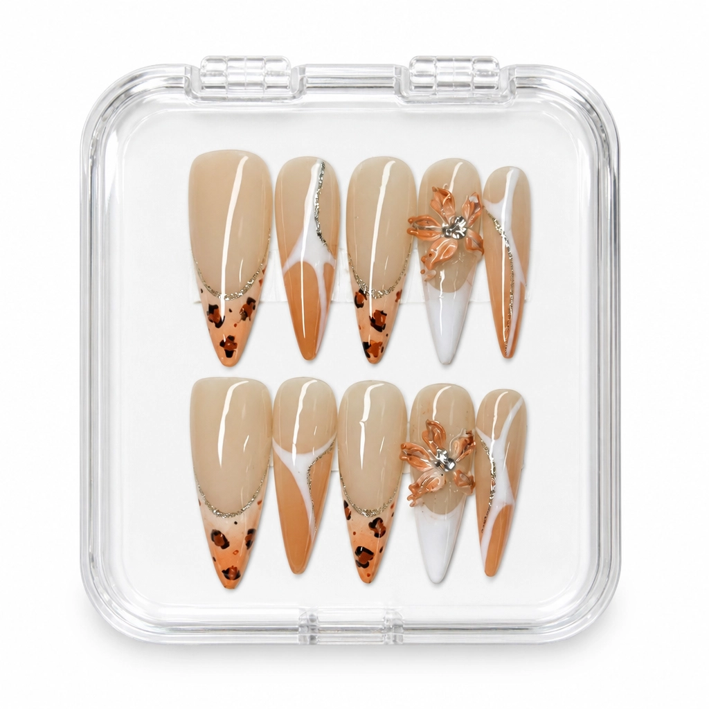 Press-on Nails Wholesale $7.90 Caramel Leopard Luxe by Yabe Vietnam