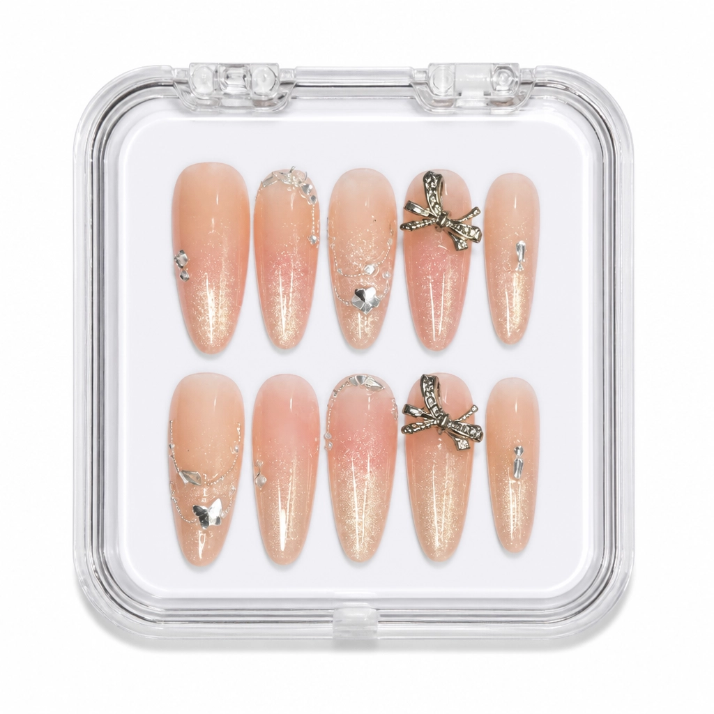 Press-on Nails Wholesale $7.90 Cat Eye Bows by Yabe Vietnam