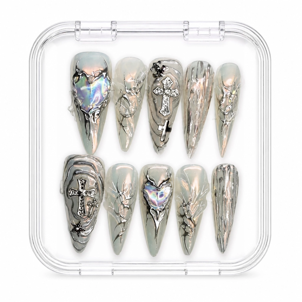 Press-on Nails Wholesale $7.90 Cyber Gothic Glam by Yabe Vietnam