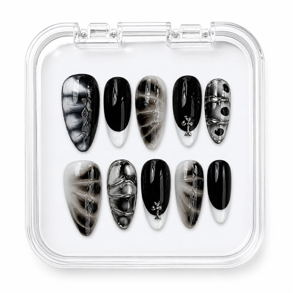 Press-on Nails Wholesale $7.90 Gothic Noir by Yabe Vietnam