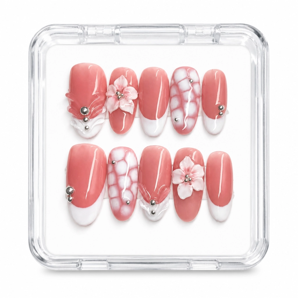 Press-on Nails Wholesale $7.90 Sakura Blossom by Yabe Vietnam