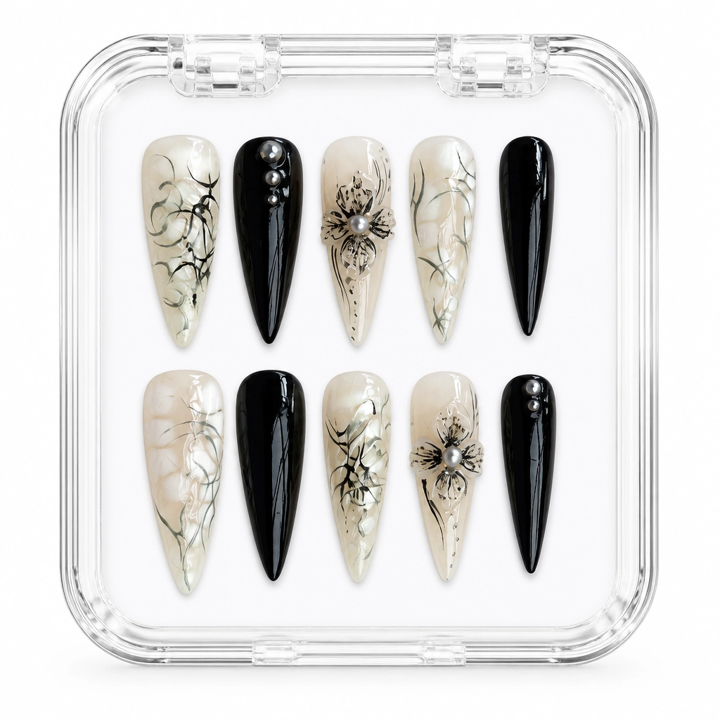 Press-on Nails Wholesale $7.90 Gothic Bloom by Yabe Vietnam