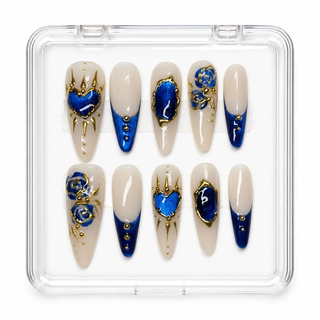 Press-on Nails Wholesale $7.90 Azure Royale by Yabe Vietnam