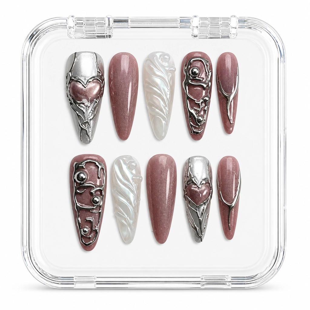 Press-on Nails Wholesale $7.90 Cyberheart Elegance by Yabe Vietnam