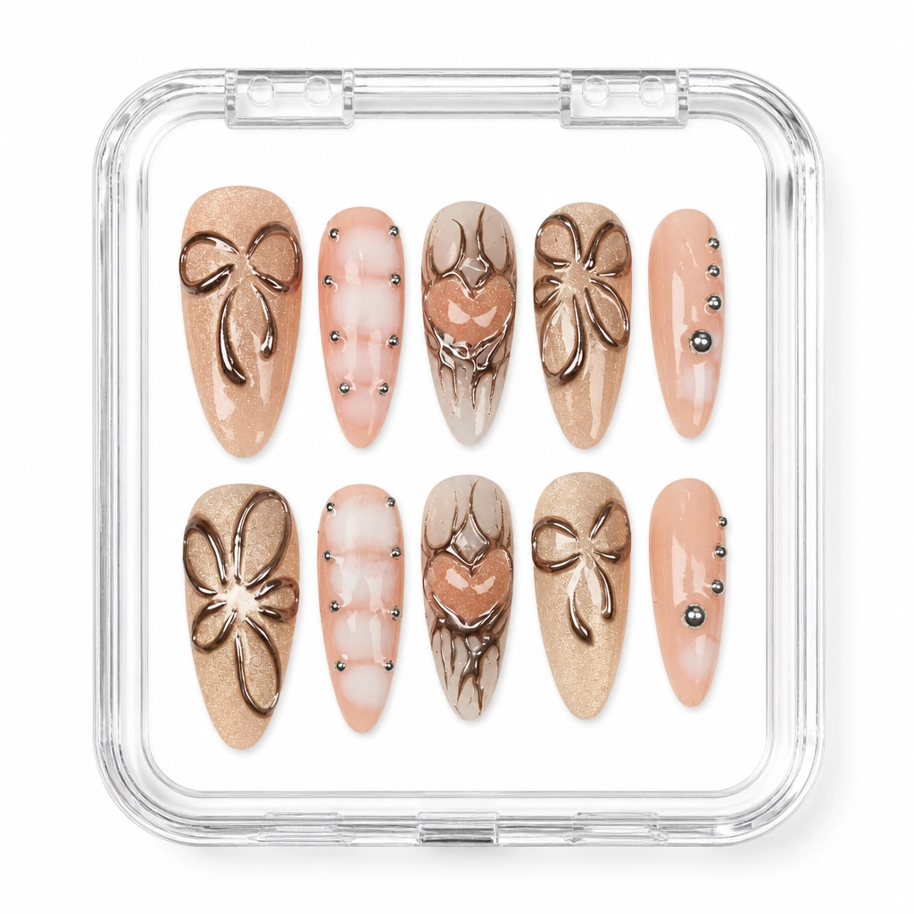 Press-on Nails Wholesale $7.90 Ethereal Coquette by Yabe Vietnam