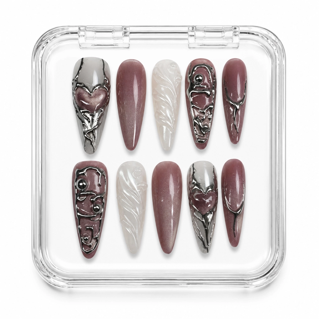Press-on Nails Wholesale $7.90 Amethyst Allure by Yabe Vietnam