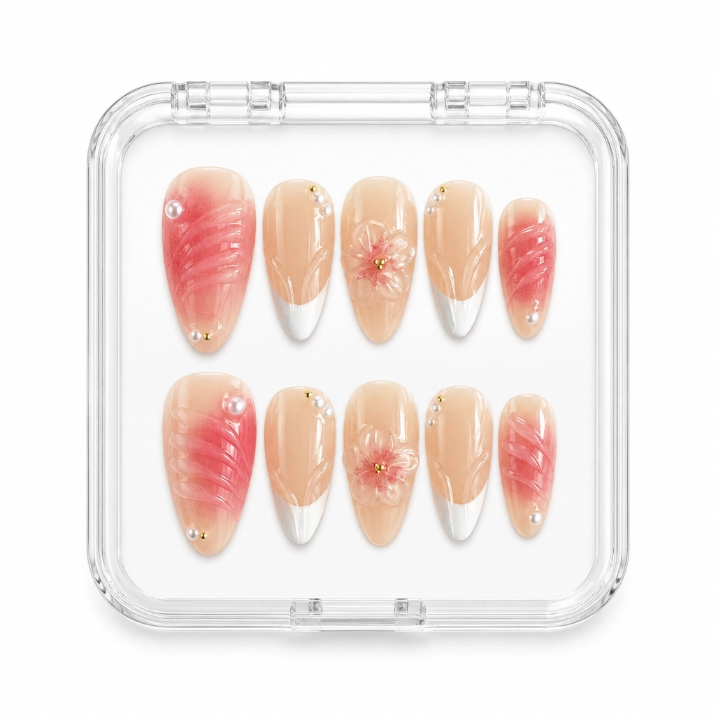 Press-on Nails Wholesale $7.90 Blossom Aura by Yabe Vietnam