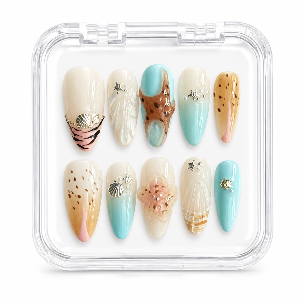 Press-on Nails Wholesale $7.90 Seaside Dream by Yabe Vietnam