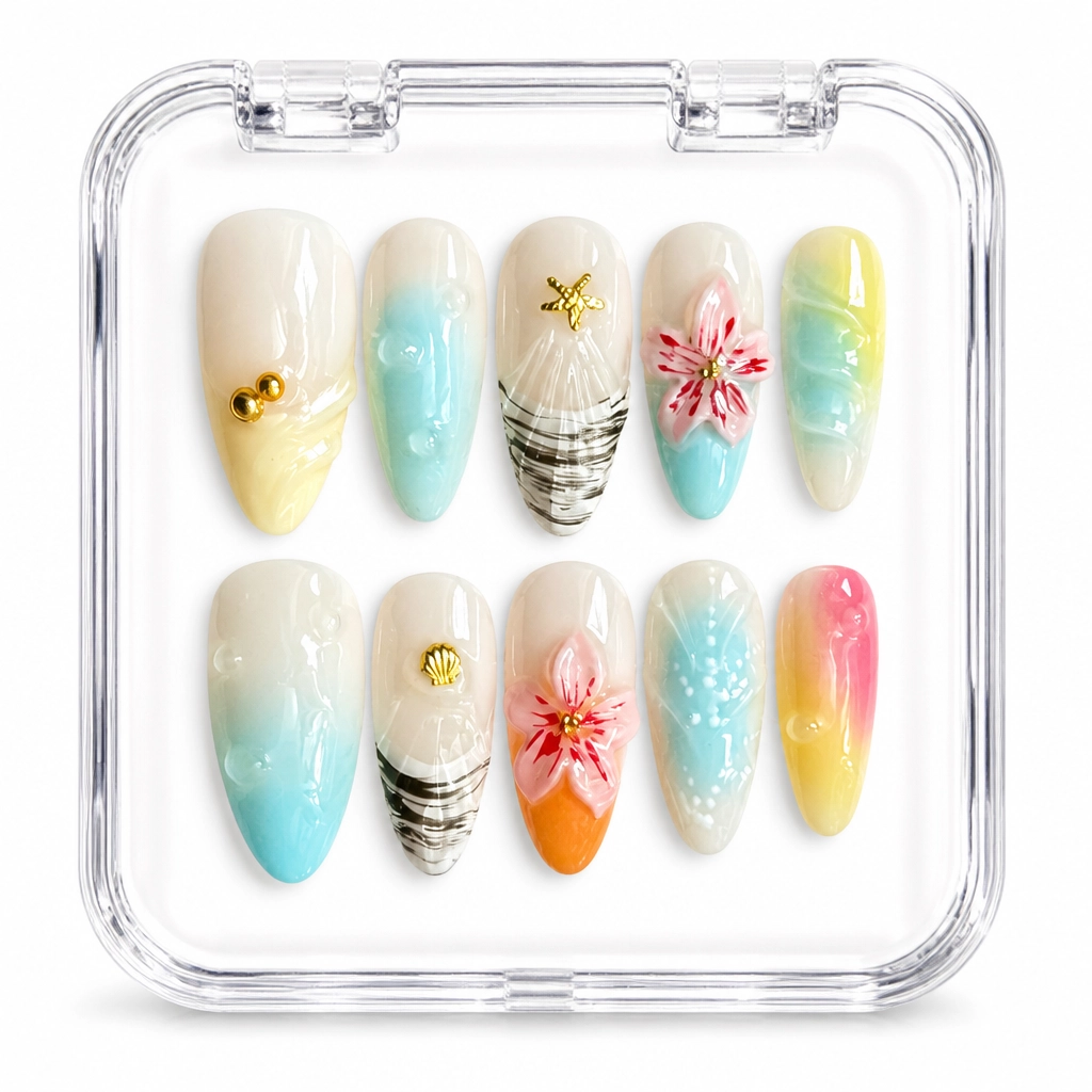 Press-on Nails Wholesale $7.90 Tropical Oasis by Yabe Vietnam