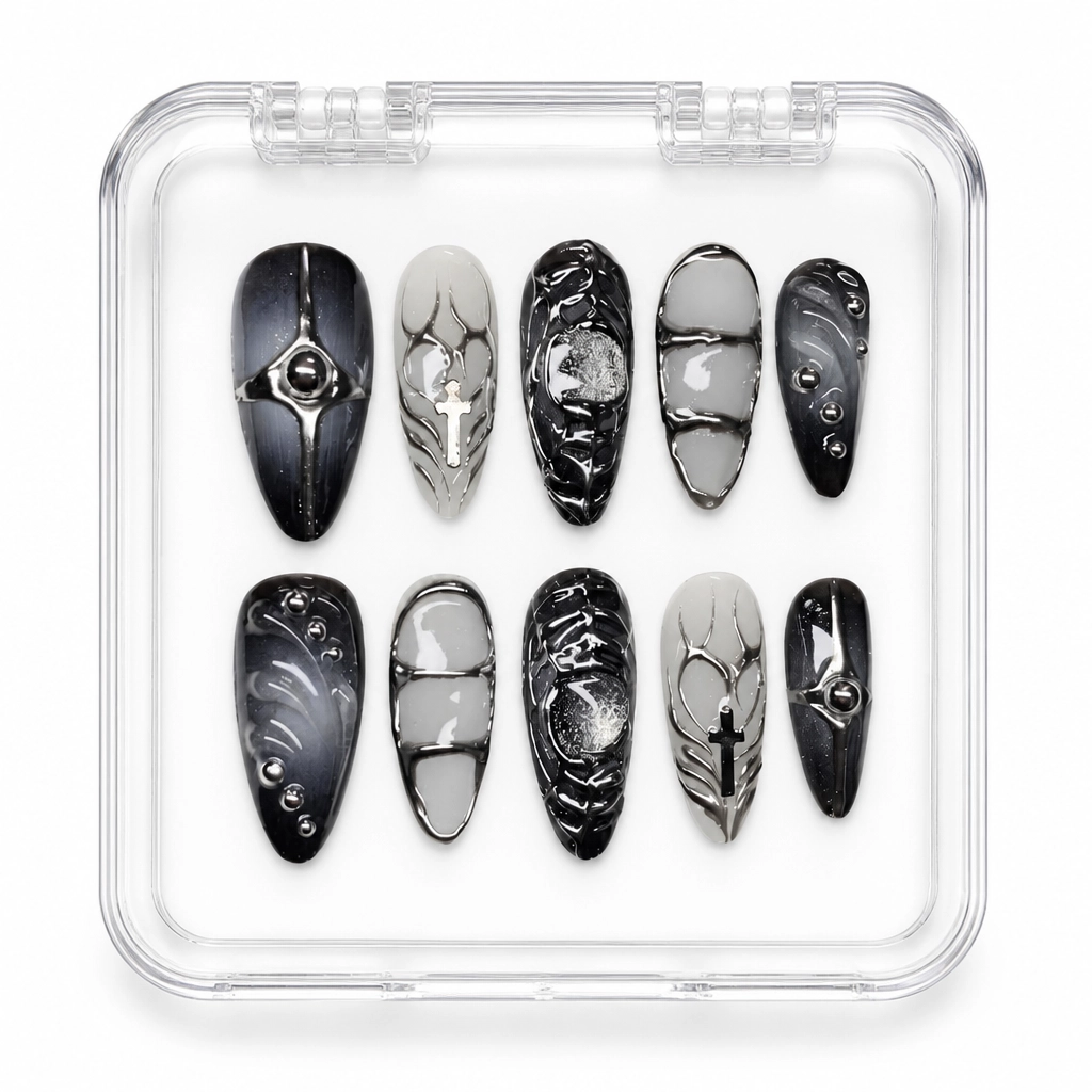 Press-on Nails Wholesale $7.90 Gothic Chrome by Yabe Vietnam