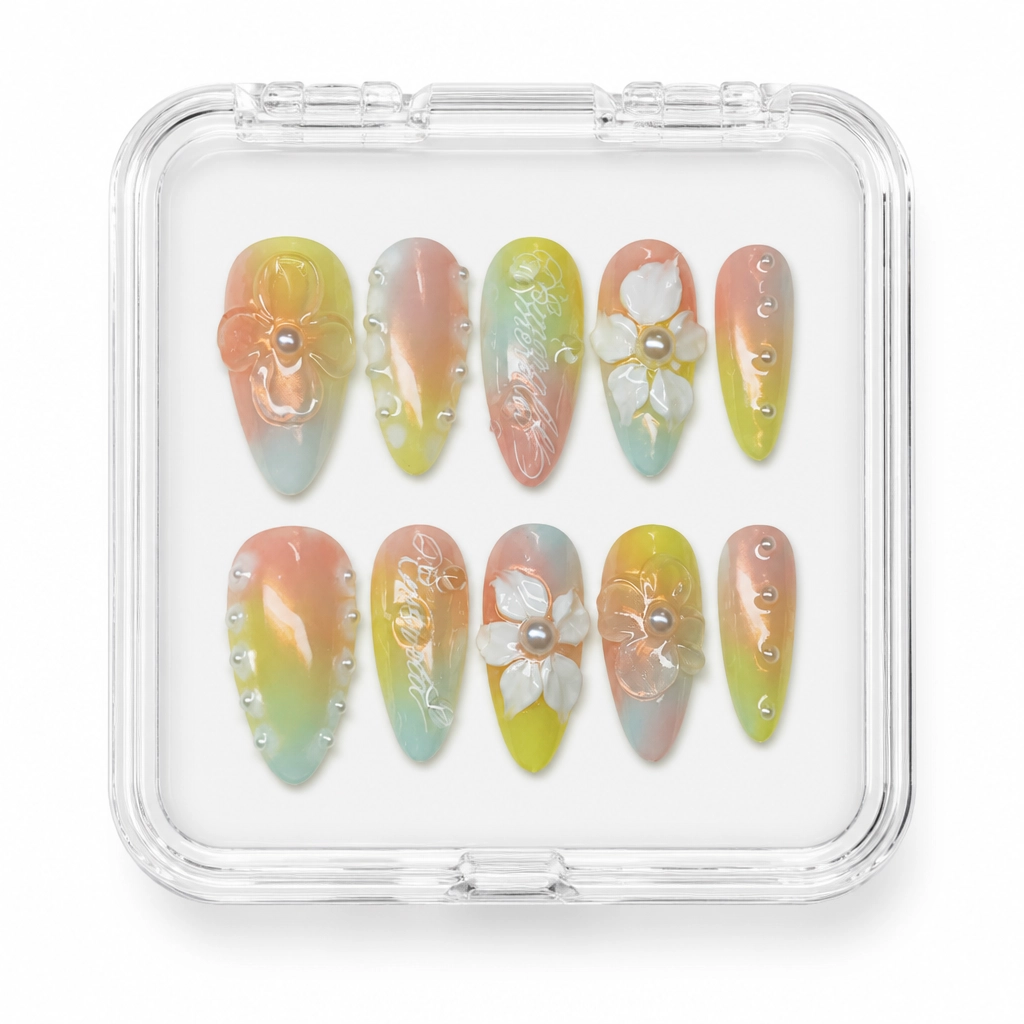 Press-on Nails Wholesale $7.90 Pastel Pearl Meadow by Yabe Vietnam
