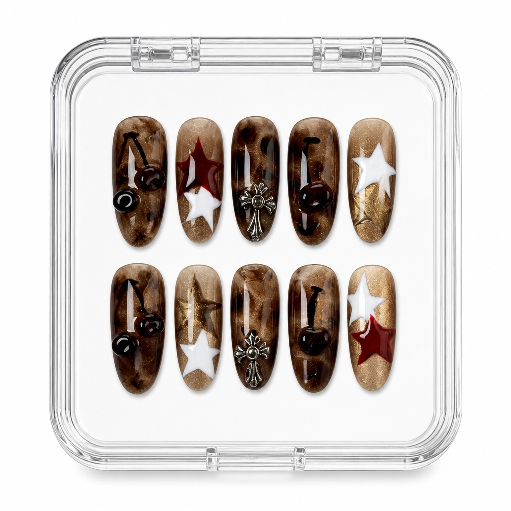 Press-on Nails Wholesale $7.90 Gothic Cherry Aura by Yabe Vietnam