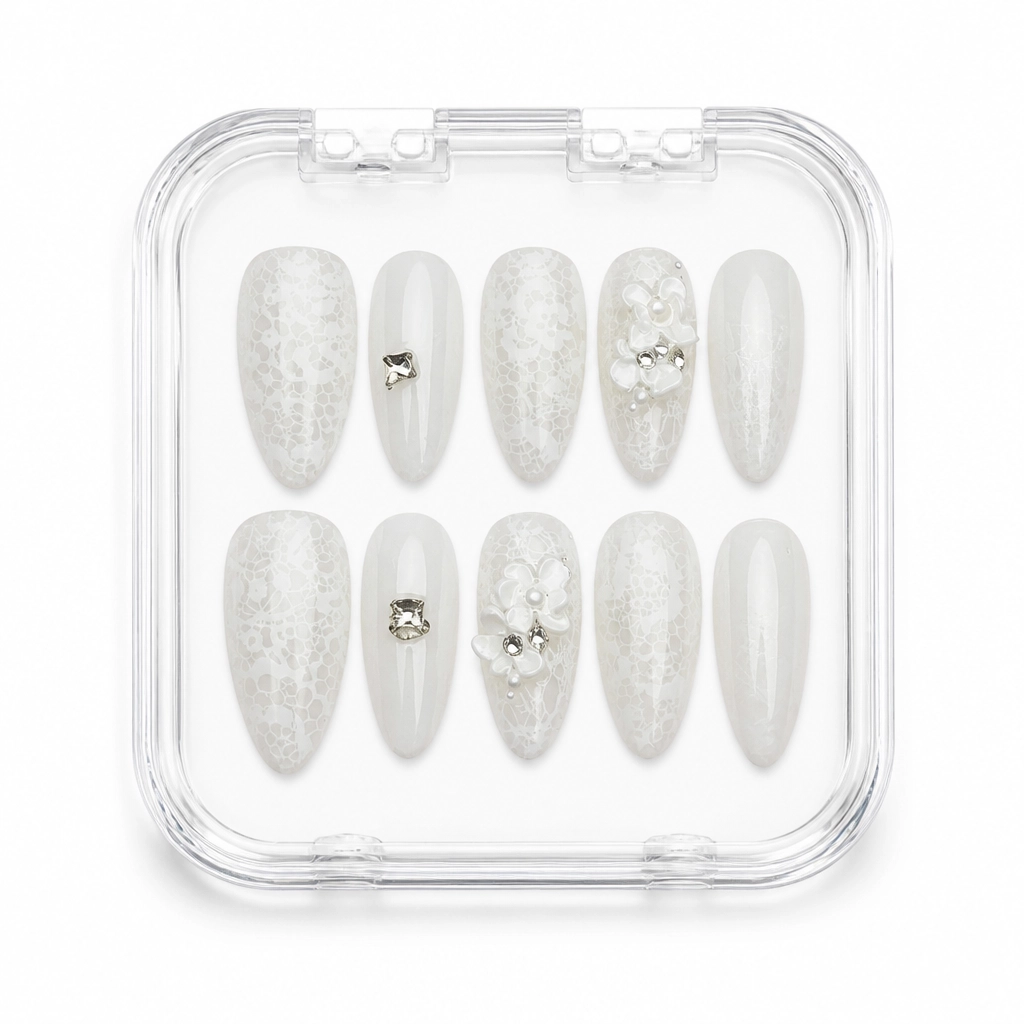Press-on Nails Wholesale $7.90 Ethereal Lace by Yabe Vietnam