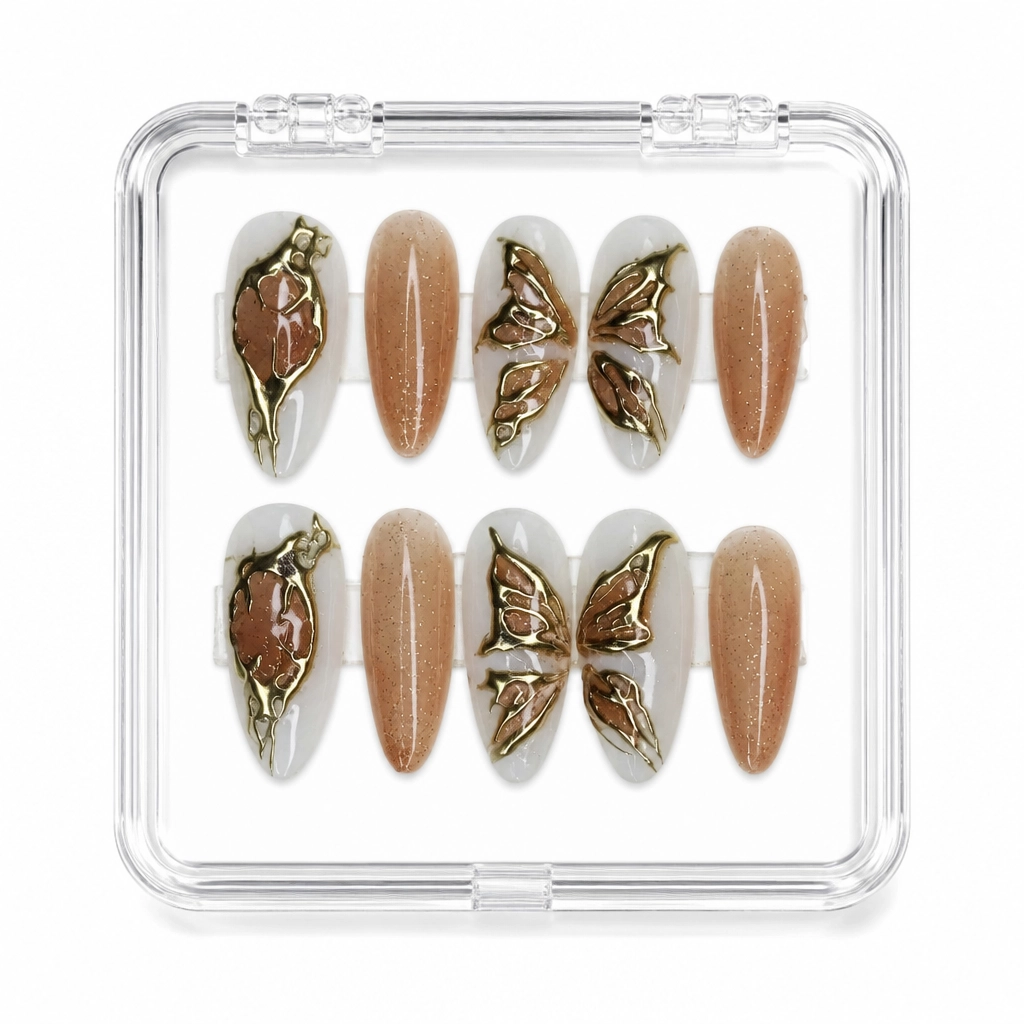 Press-on Nails Wholesale $7.90 Gilded Wings by Yabe Vietnam