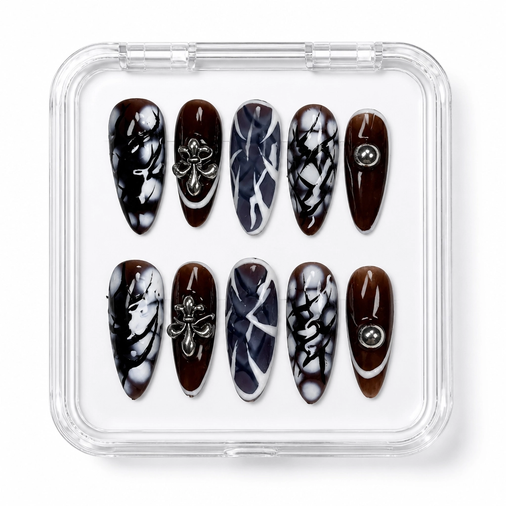 Press-on Nails Wholesale $7.90 Gothic Marble Eclipse by Yabe Vietnam