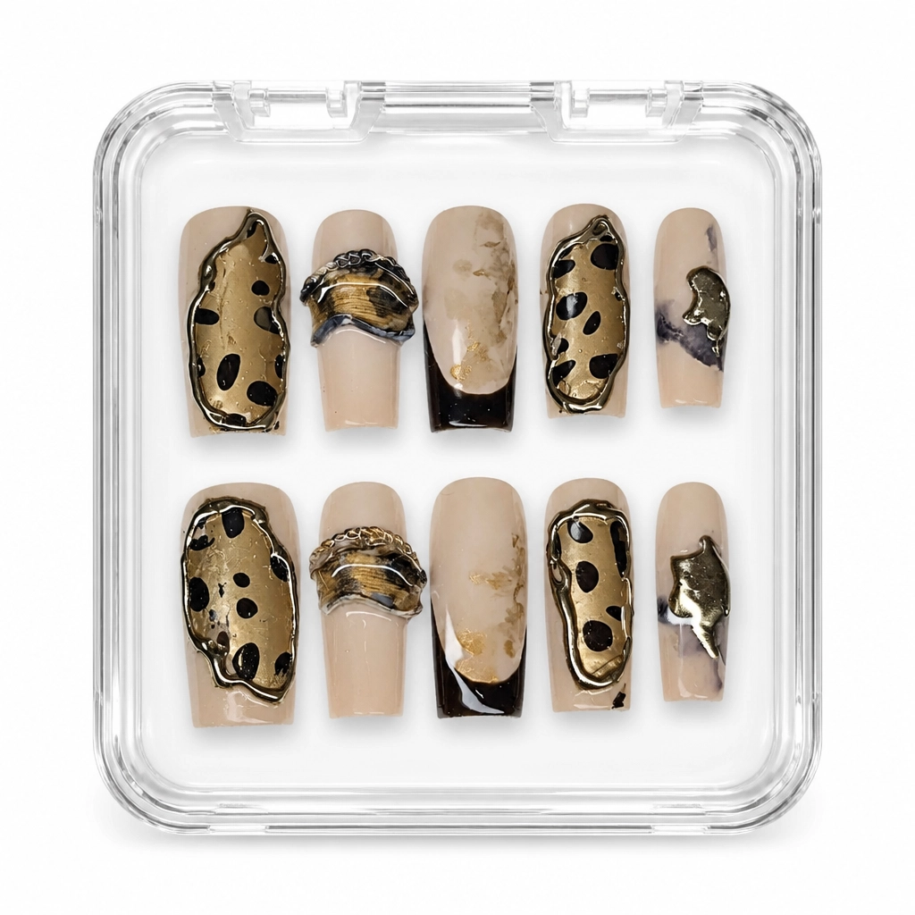 Press-on Nails Wholesale $7.90 Gilded Leopard Luxe by Yabe Vietnam