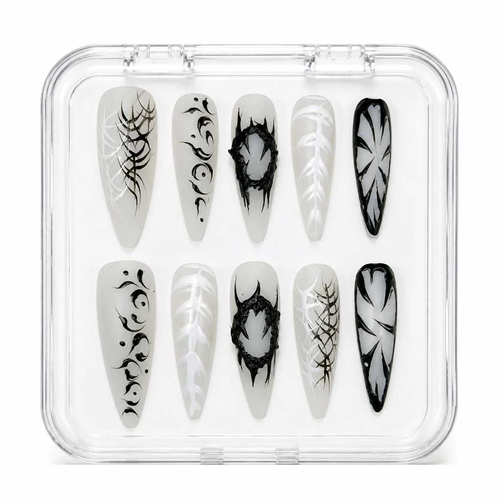 Press-on Nails Wholesale $7.90 Tribal Thorn by Yabe Vietnam