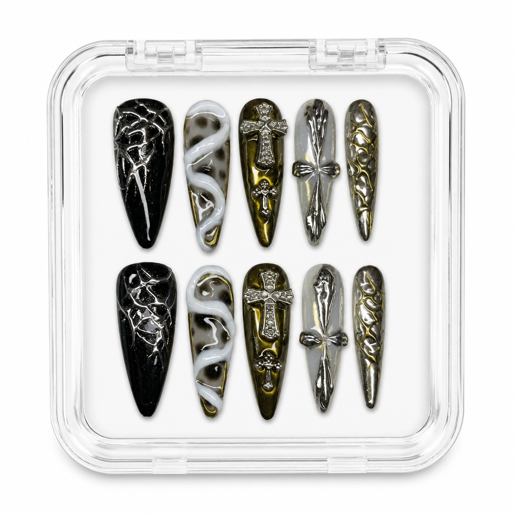 Press-on Nails Wholesale $7.90 Gothic Chrome by Yabe Vietnam