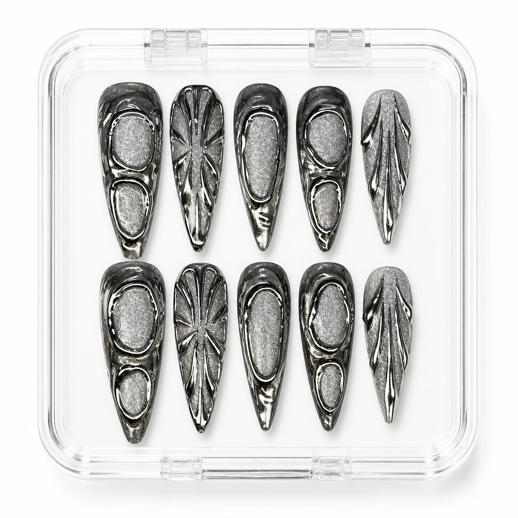 Press-on Nails Wholesale $7.90 Crimson Skull Charm by Yabe Vietnam