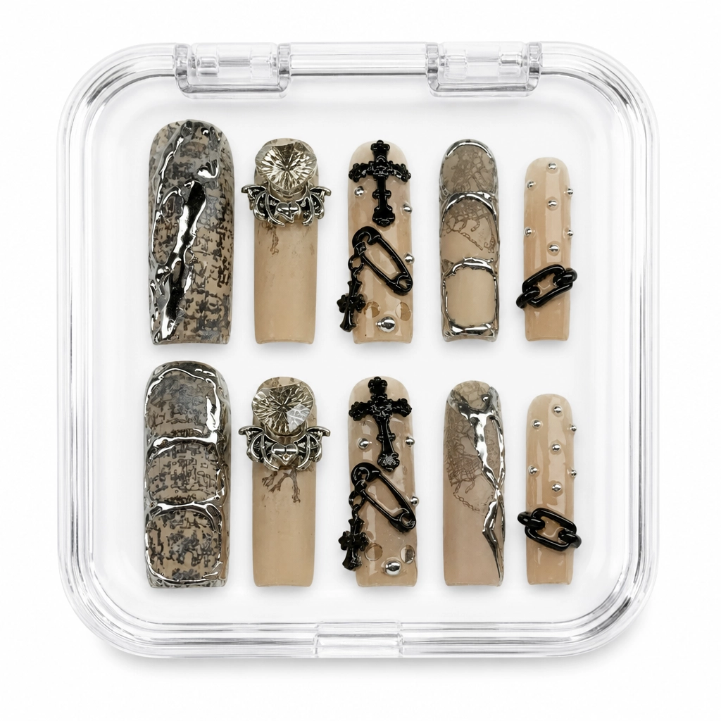 Press-on Nails Wholesale $7.90 Gothic Spider Elegance by Yabe Vietnam